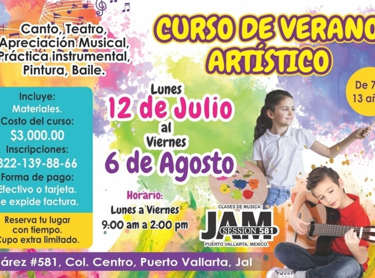 Summer Art School Held By Jam Session 581 In Puerto Vallarta
